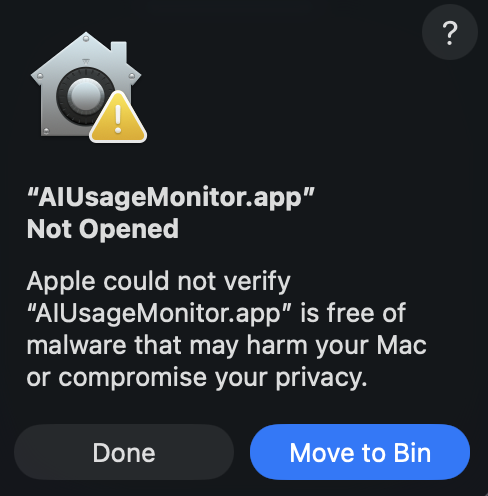 macOS Security Warning